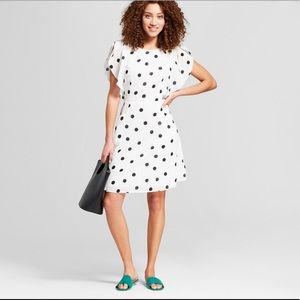 Polka Dot Ruffle Sleeve Dress A New Day
